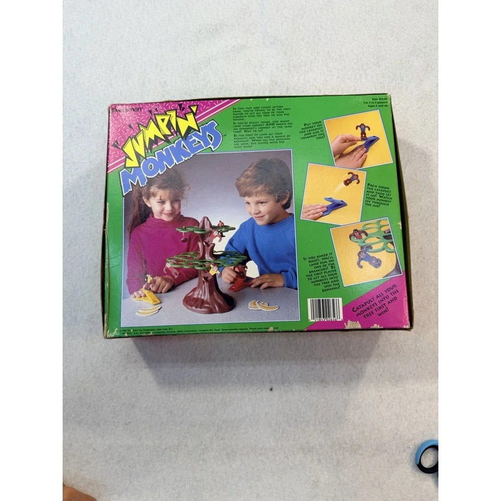 Vintage Pressman Jumpin' Monkeys Skill Action Game Kids Toy Retro 90's READ